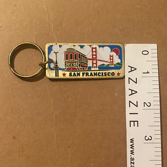 San Francisco MICHAEL Name Souvenir Keychain Vintage Trolley Golden Gate Bridge - Picture 3 of 5